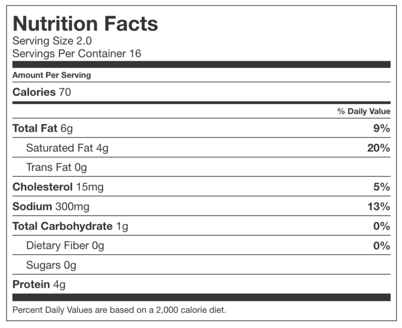 Gordos Cheese Dip Hot Nutritional